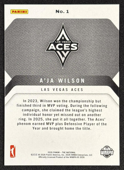A'ja Wilson 2026 Panini NSCC Silver Pack Foil Sports Trading Cards