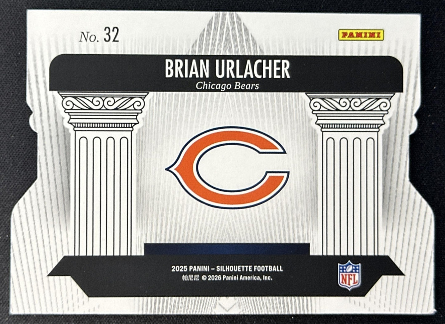 Brian Urlacher 2025 Panini Silhouette Pillars of the Game Bears