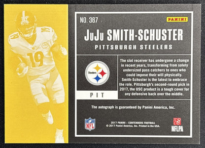 JuJu Smith-Schuster 2017 Panini Contenders Rookie Ticket Auto Variation Steelers