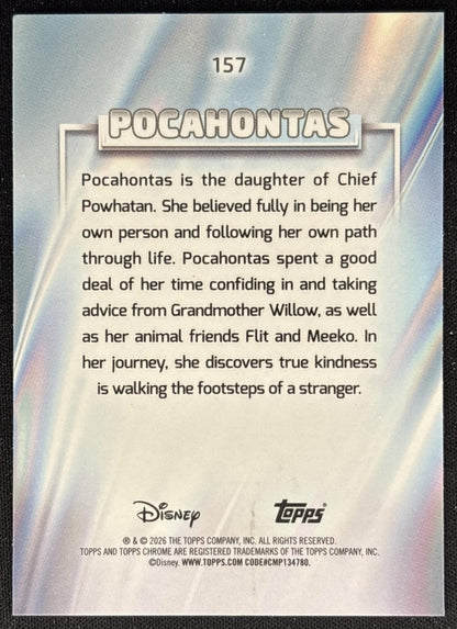 Pocahontas 2026 Topps Chrome Disney back