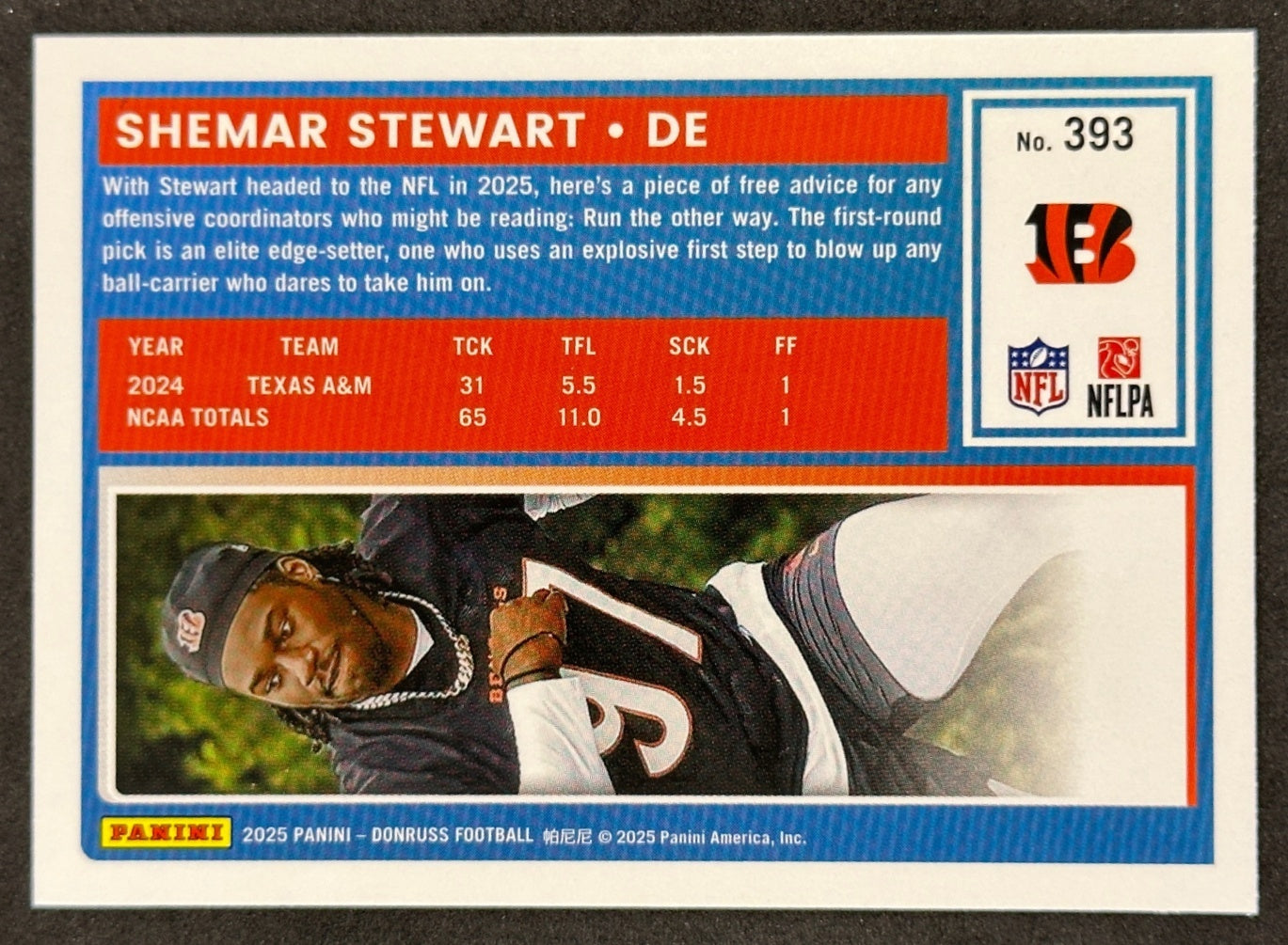 Shemar Stewart Donruss Rated Rookie Cincinnati Bengals Sports Trading Cards