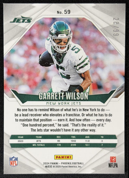Garrett Wilson 2024 Panini Phoenix Red /99 Jets