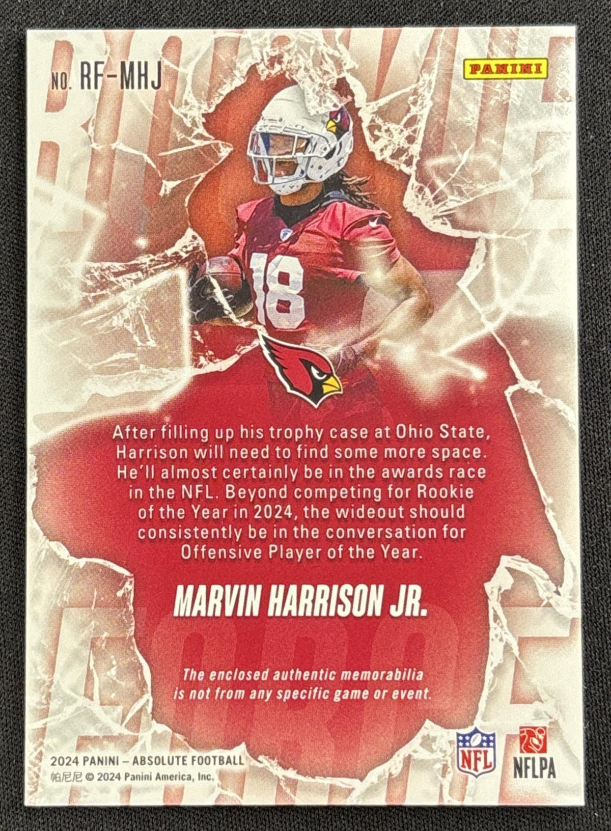 Marvin Harrison Jr. 2024 Panini Absolute Rookie Force