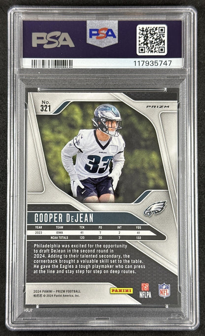 Cooper DeJean 2024 Panini Prizm Disco PSA 10