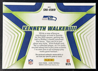 Kenneth Walker III 2025 Panini Score Stars of the NFL Jersey Seahawks