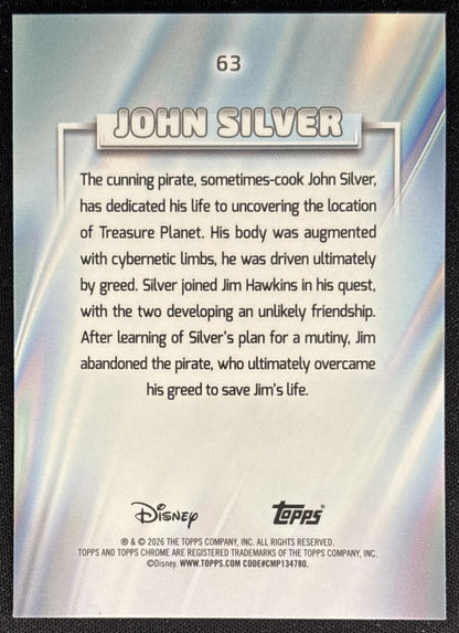 John Silver 2026 Topps Chrome Disney Treasure Planet back