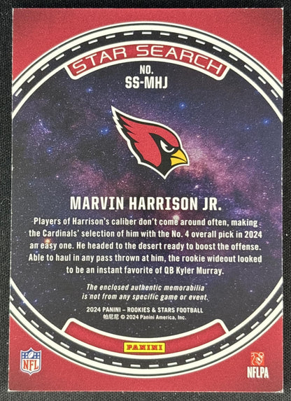 Marvin Harrison Jr. 2024 Panini Rookies & Stars Star Search Cardinals Sports Trading Cards