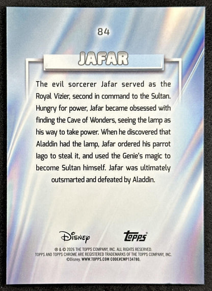 Jafar 2026 Topps Chrome Disney Aladdin Non-Sport Trading Cards
