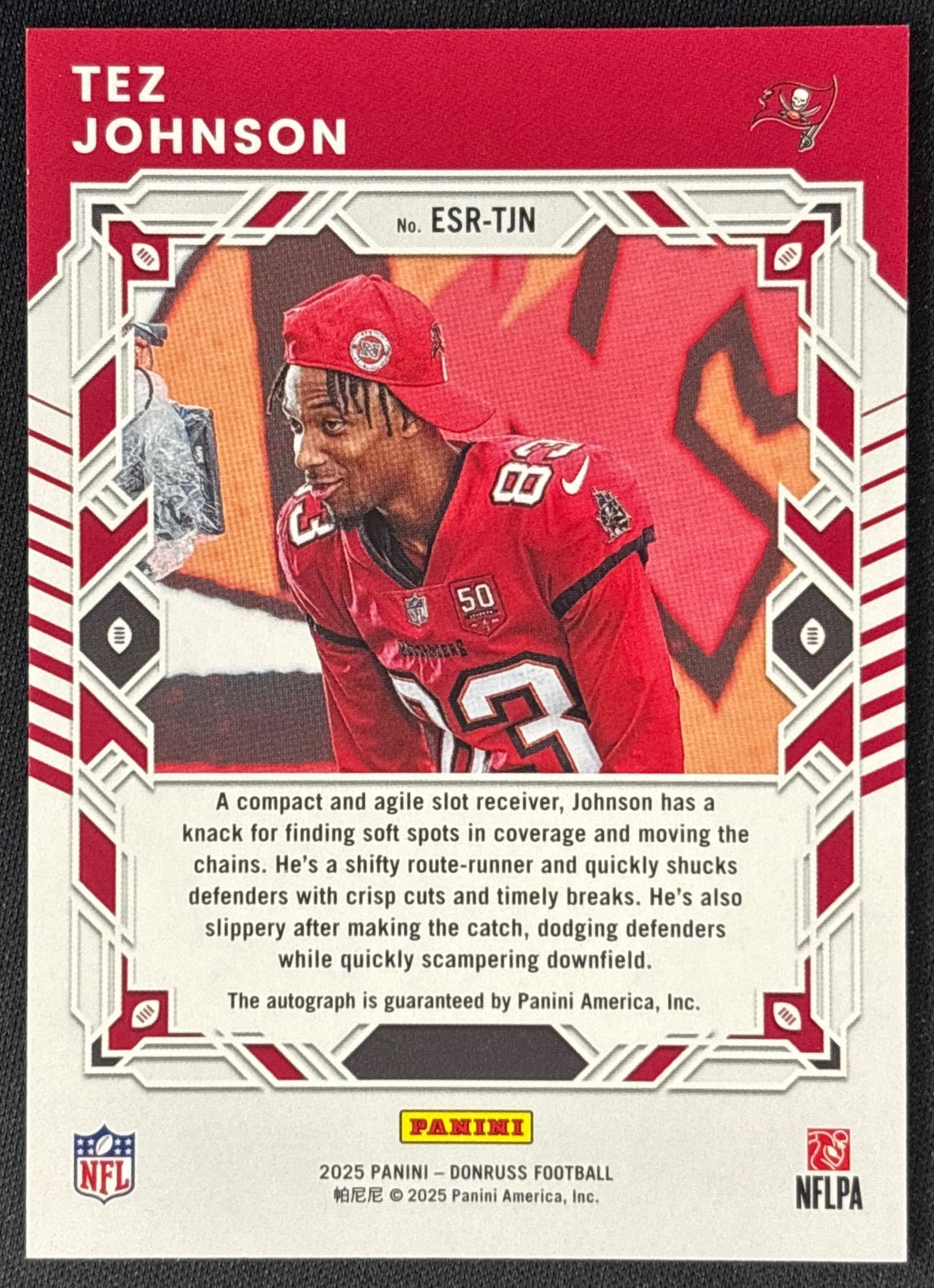 Tez Johnson 2025 Donruss The Elite Series Rookies Auto /99