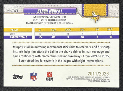Byron Murphy 2026 Topps Gold /2026 Vikings