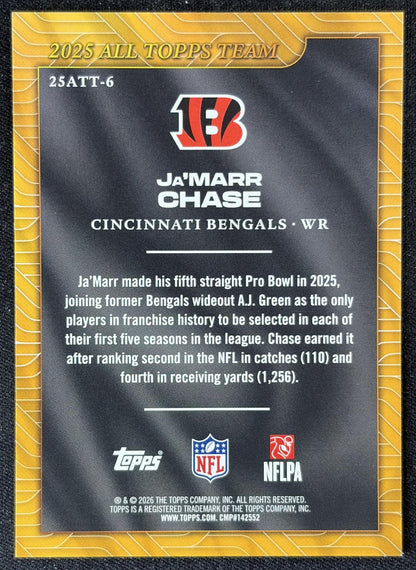 Ja'Marr Chase 2026 Topps 2025 All-Topps Team Bengals back