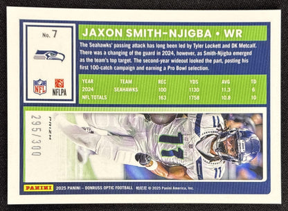 Jaxon Smith-Njigba 2025 Panini Donruss Optic Wave Prizm /300 Seahawks