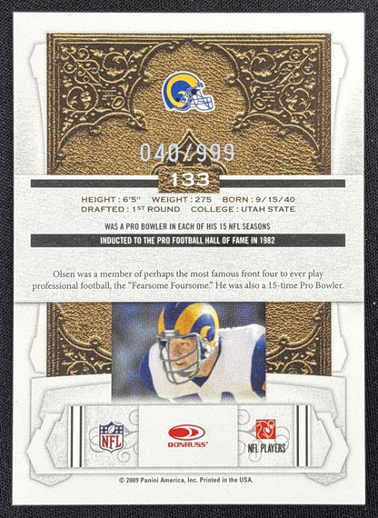 Merlin Olsen 2009 Panini Donruss Classics /999 Rams