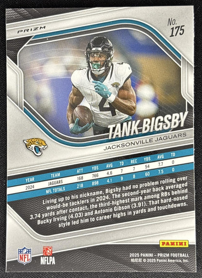 Tank Bigsby 2025 Panini Prizm Neon Green Pulsar Jaguars Sports Trading Card