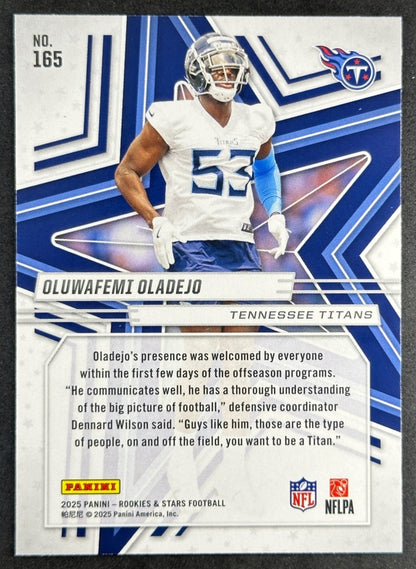 Oluwafemi Oladejo 2025 Panini Rookies & Stars Titans Sports Trading Cards