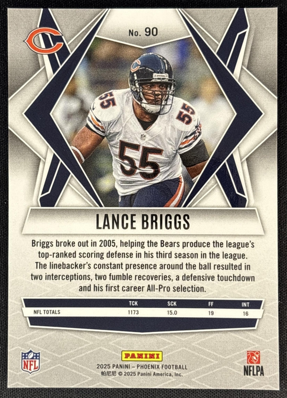 Lance Briggs 2025 Panini Phoenix Silver Pyramids Prizm