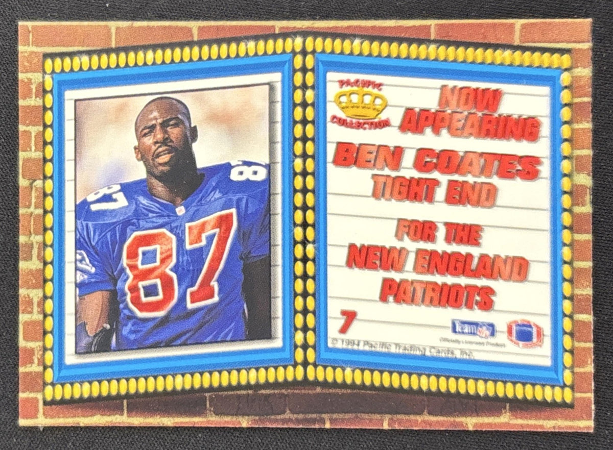 Ben Coates 1994 Pacific Marquee Prisms Patriots