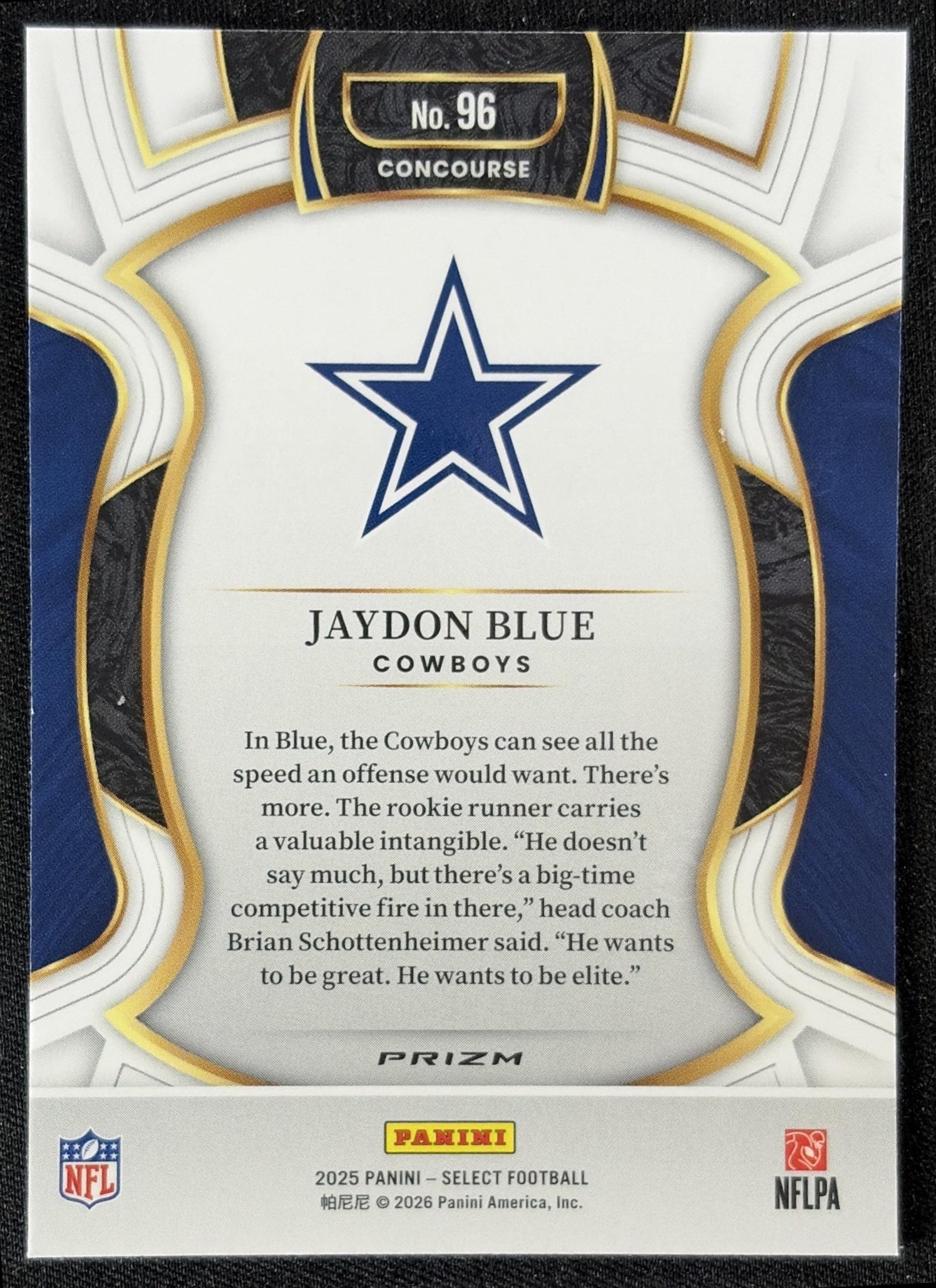 Jaydon Blue 2025 Panini Select Concourse Pink Prizm Shock Cowboys