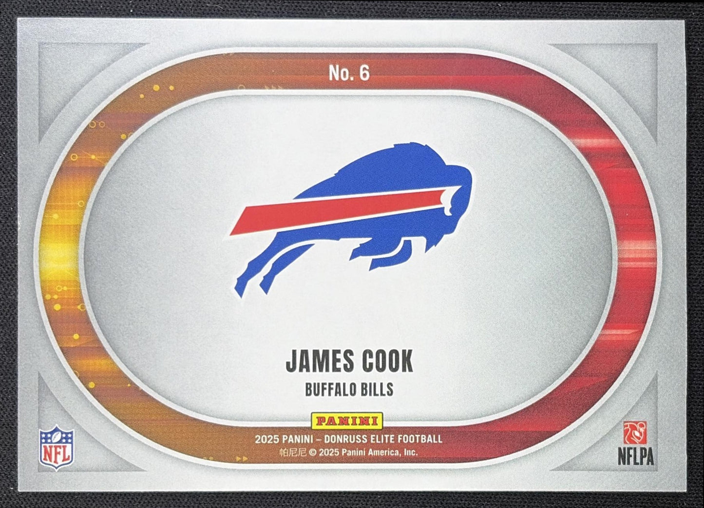 James Cook 2025 Panini Donruss Elite Full Throttle Purple /49 Bills Buffalo Bills back