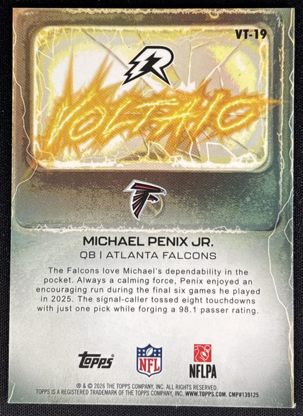 Michael Penix Jr. 2025 Topps Resurgence Voltaic Falcons