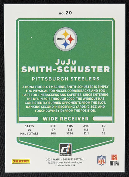 JuJu Smith-Schuster 2021 Panini Donruss Press Proof Premium Steelers - Pittsburgh Steelers