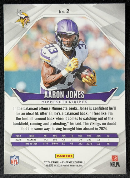 Aaron Jones 2024 Panini Phoenix International Vikings back