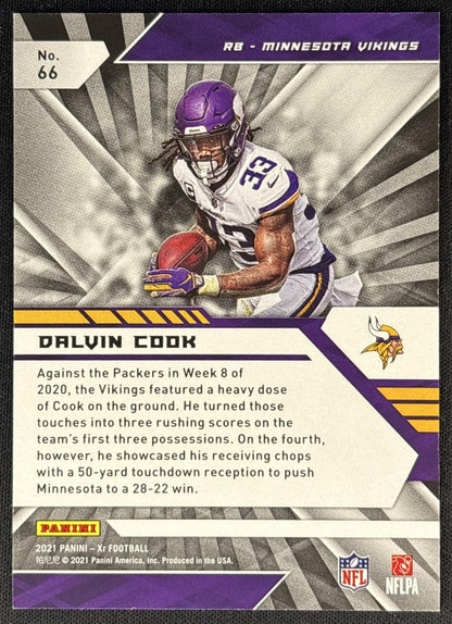 Dalvin Cook 2021 Panini XR Blue /199 Vikings back
