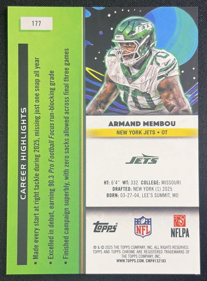 Armand Membou 2025 Topps Cosmic Chrome Purple Nebula Refractor /150 Jets