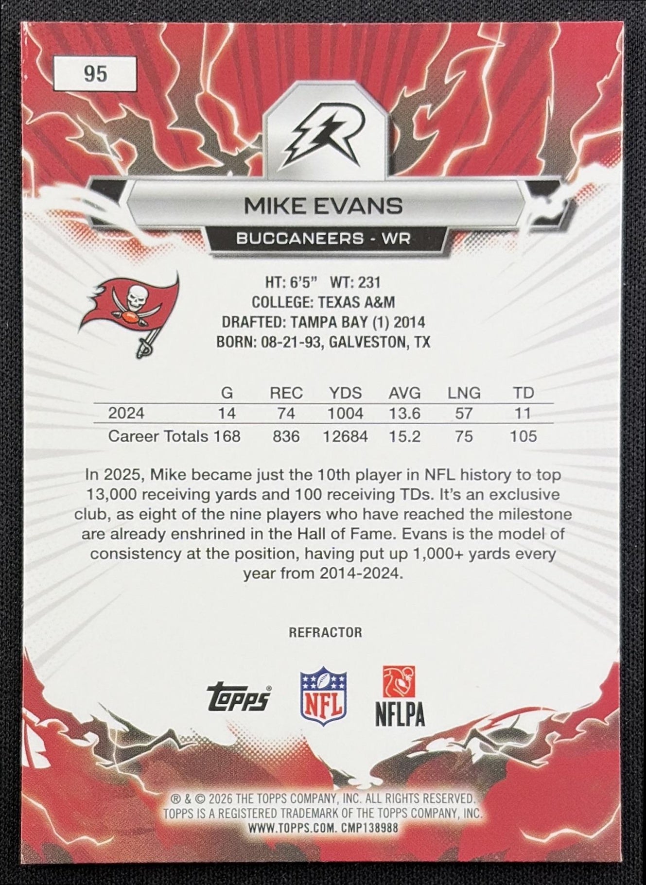 Mike Evans 2025 Topps Resurgence Refractor Buccaneers