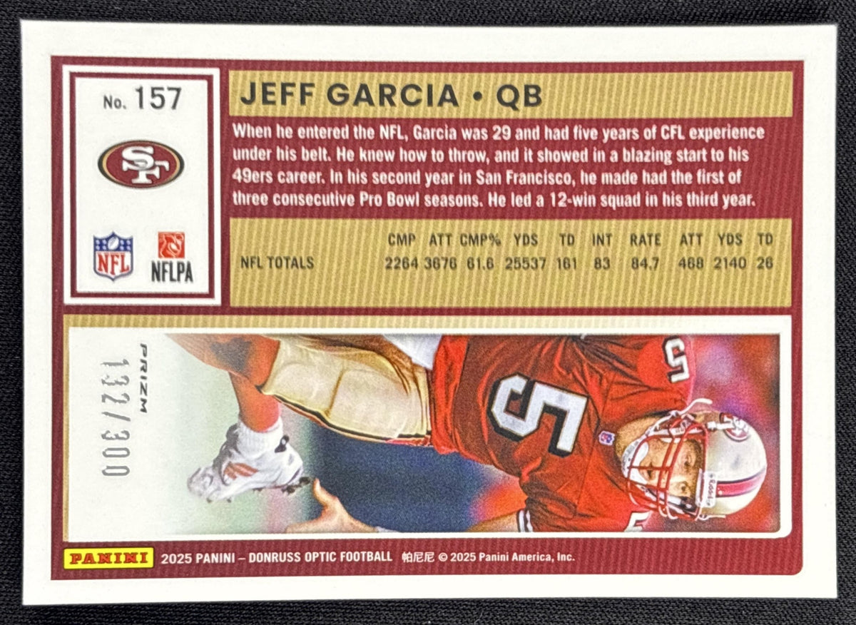 Jeff Garcia 2025 Panini Donruss Optic Wave Prizm /300 49ers
