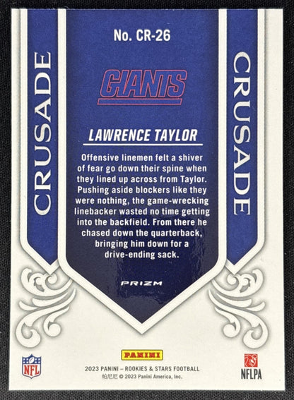 Lawrence Taylor 2023 Panini Rookies & Stars Crusade Silver Giants