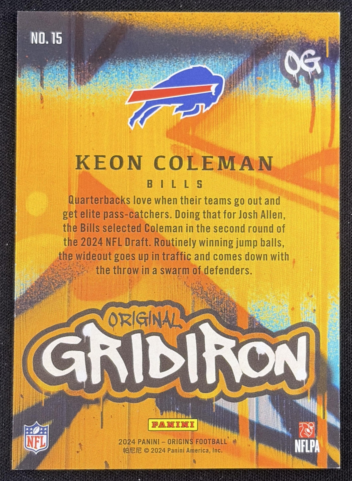 Keon Coleman 2024 Panini Origins Original Gridiron Bills
