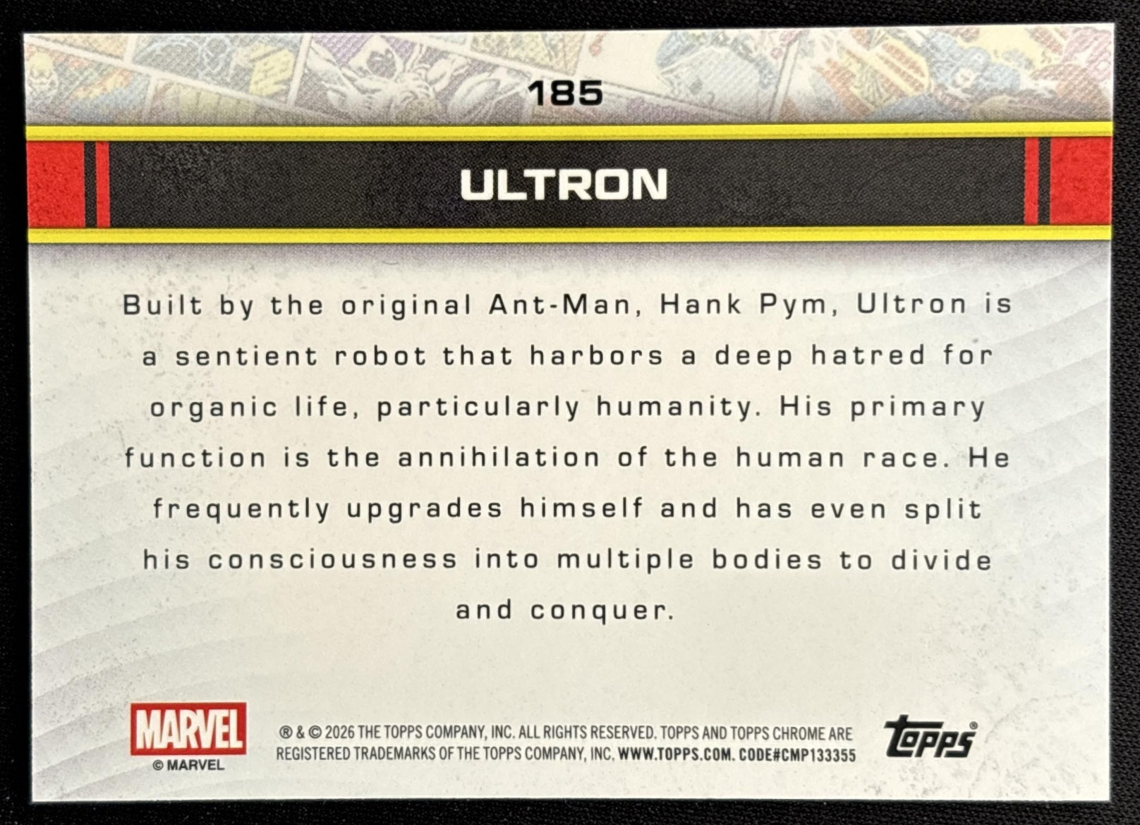 Ultron 2026 Topps Chrome Marvel Comics
