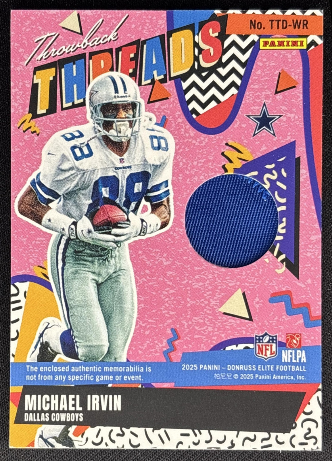 Drew Pearson Michael Irvin 2025 Donruss Elite Throwback Threads Doubles /99 Cowboys Sports Trading Cards