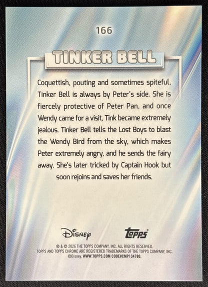 Tinker Bell 2026 Topps Chrome Disney Peter Pan back