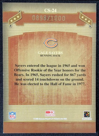 Gale Sayers 2006 Donruss Classics Classic Singles Bronze /1000 Bears back