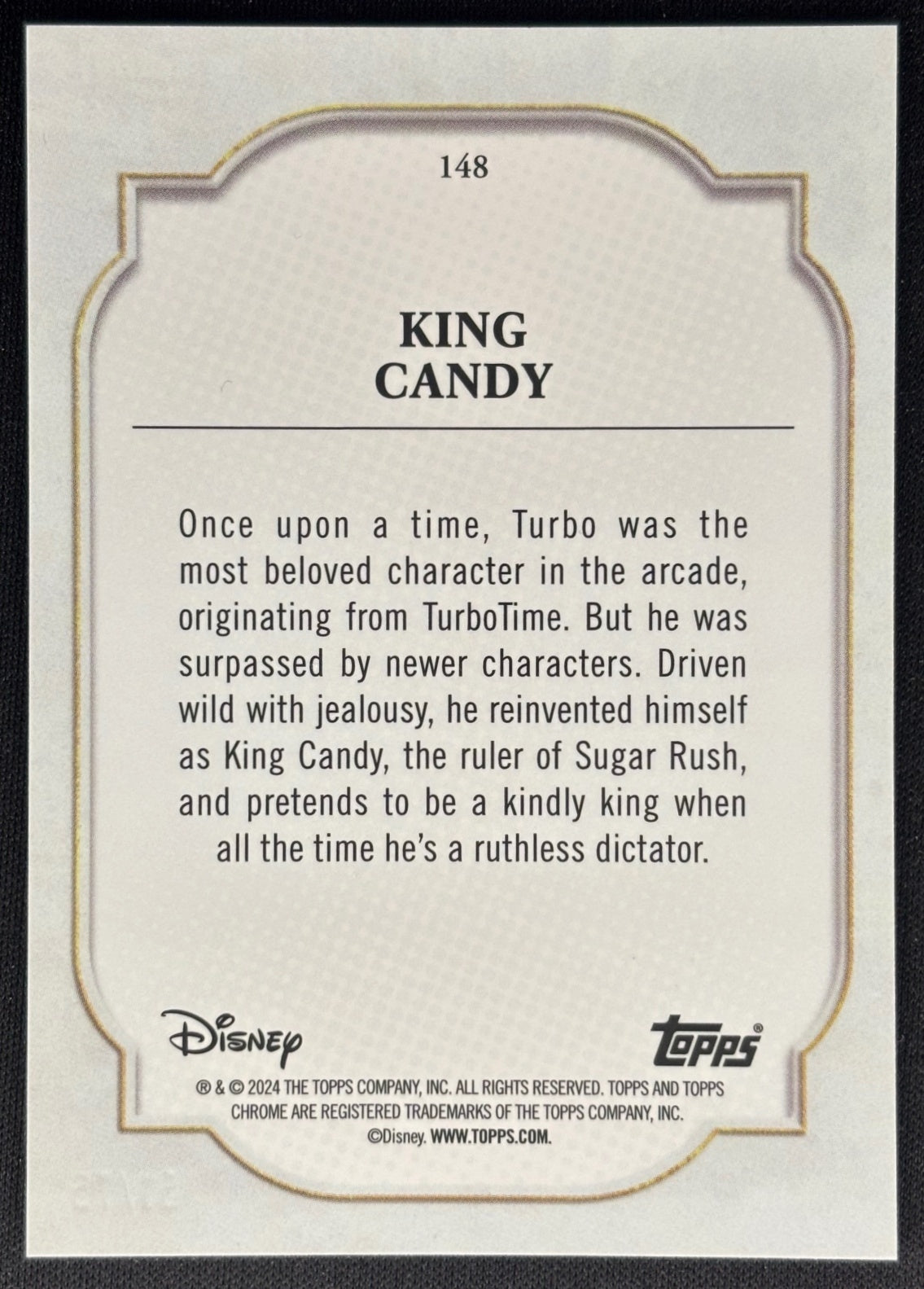 King Candy 2024 Chrome Disney Blue Lava Refractor /75 Wreck-It Ralph