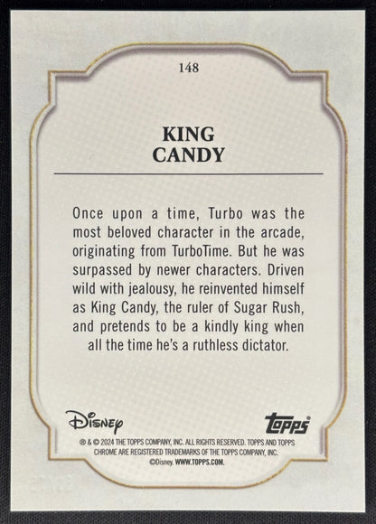 King Candy 2024 Chrome Disney Blue Lava Refractor /75 Wreck-It Ralph