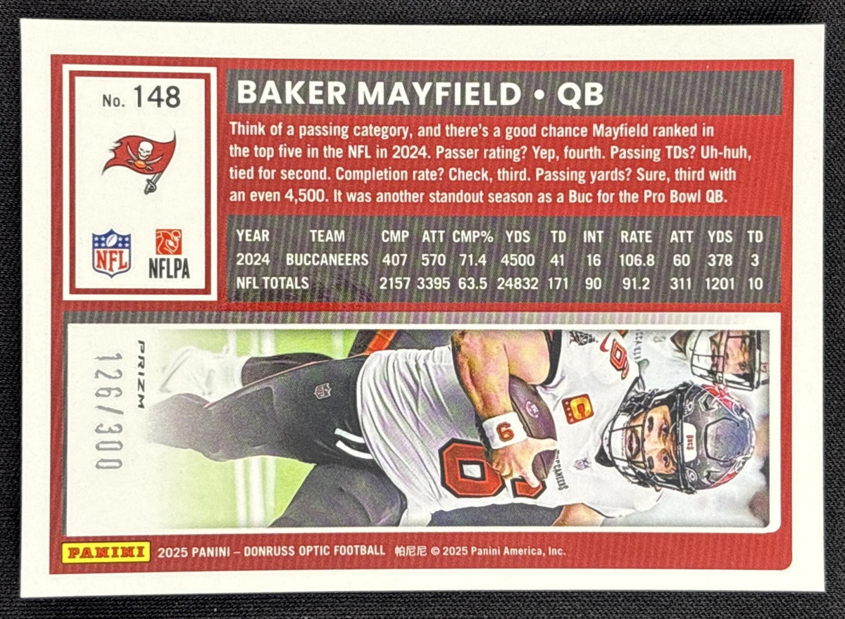 Baker Mayfield 2025 Panini Donruss Optic Wave Prizm /300 Buccaneers