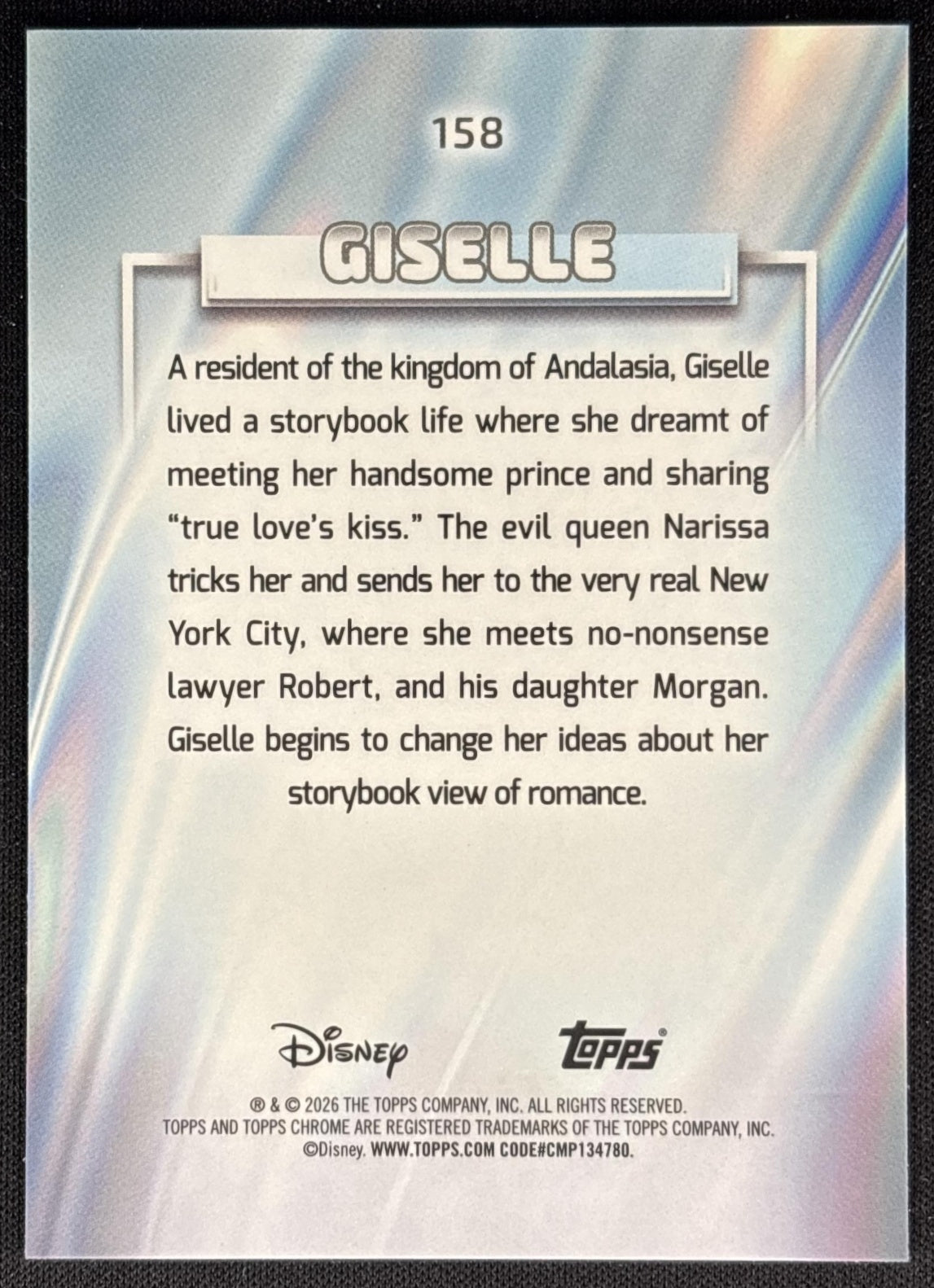 Giselle 2026 Topps Chrome Disney Enchanted back