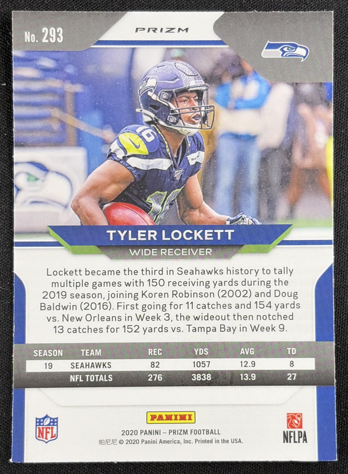 Tyler Lockett 2020 Panini Prizm Red Ice Seahawks Sports Trading Card