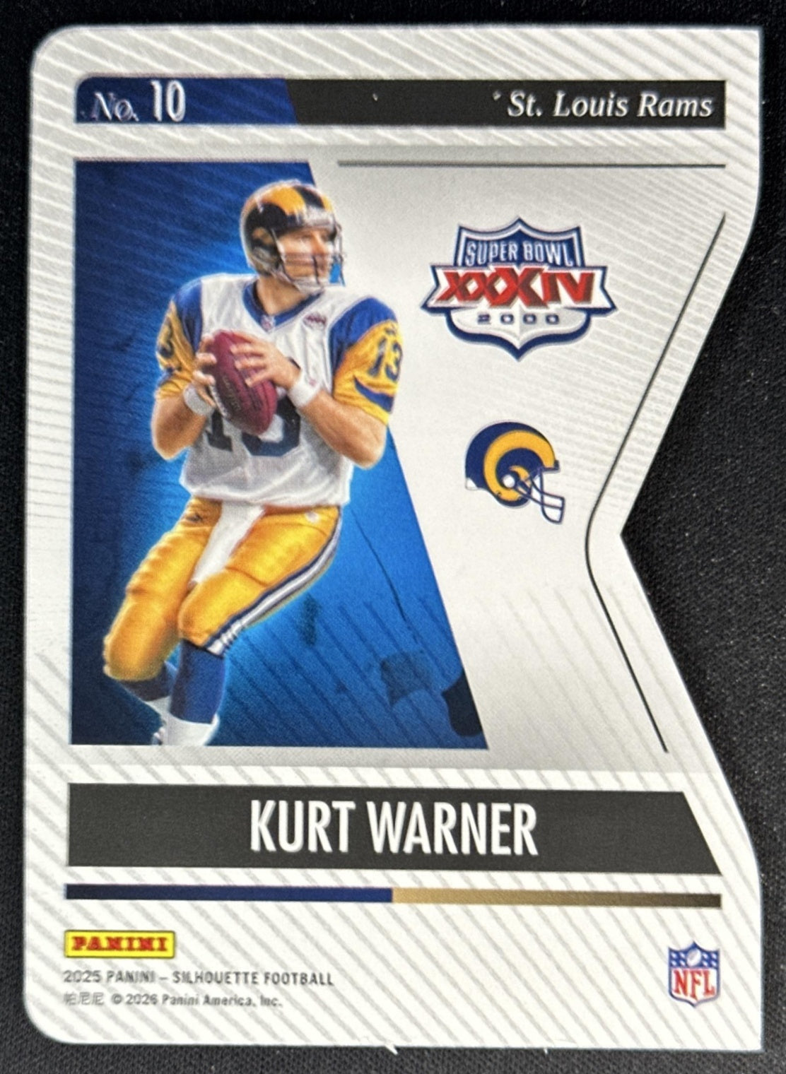 Kurt Warner 2025 Panini Silhouette Super Bowl Rams