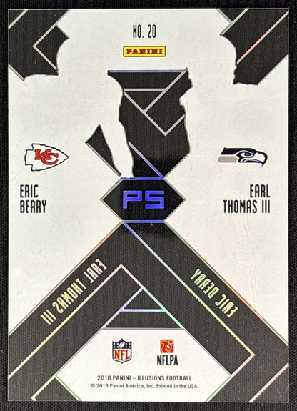 Earl Thomas III Eric Berry 2018 Panini Illusions Matching Numbers Gold /299 back