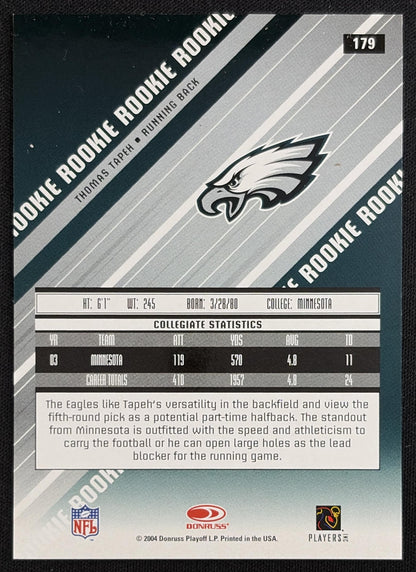Thomas Tapeh 2004 Leaf Rookies & Stars Longevity Gold /99 Eagles