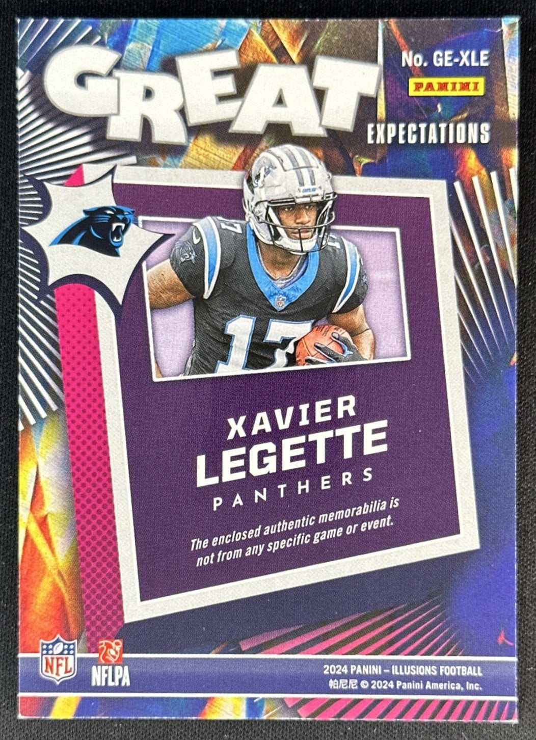 Xavier Legette 2024 Panini Illusions Great Expectations Panthers Sports Trading Cards
