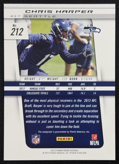 Chris Harper 2013 Panini Prizm Auto Seahawks