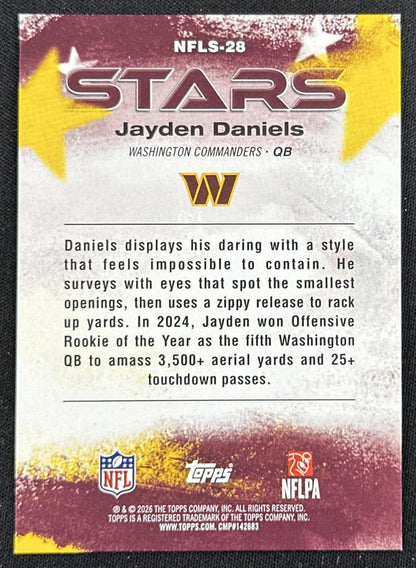 Jayden Daniels 2026 Topps Flagship NFL Stars Commanders
