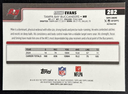 Mike Evans 2025 Topps Chrome Refractor Buccaneers