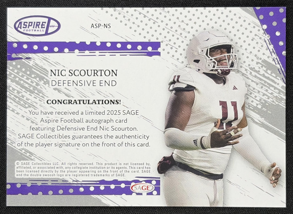 Nic Scourton 2025 SAGE Aspire Auto Blue back