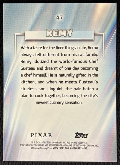 Remy 2026 Topps Chrome Disney Ratatouille back